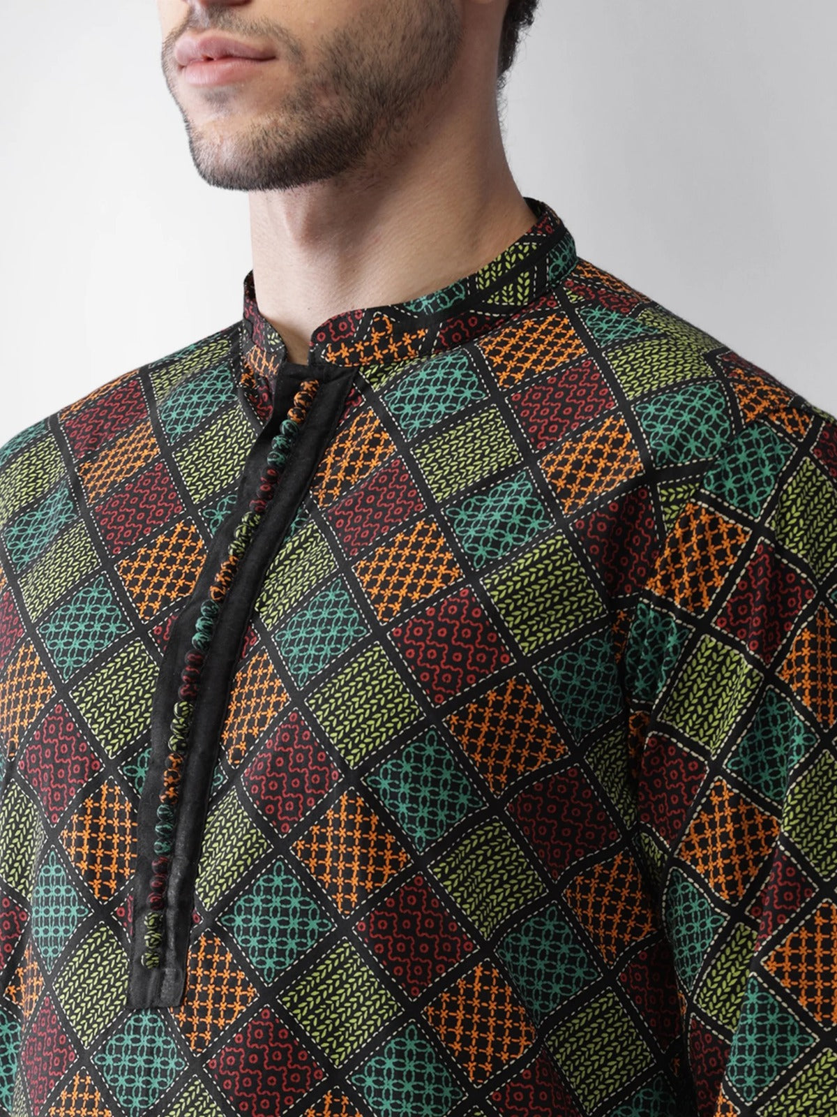 Trendy Multi Color Printed Kurta For Men