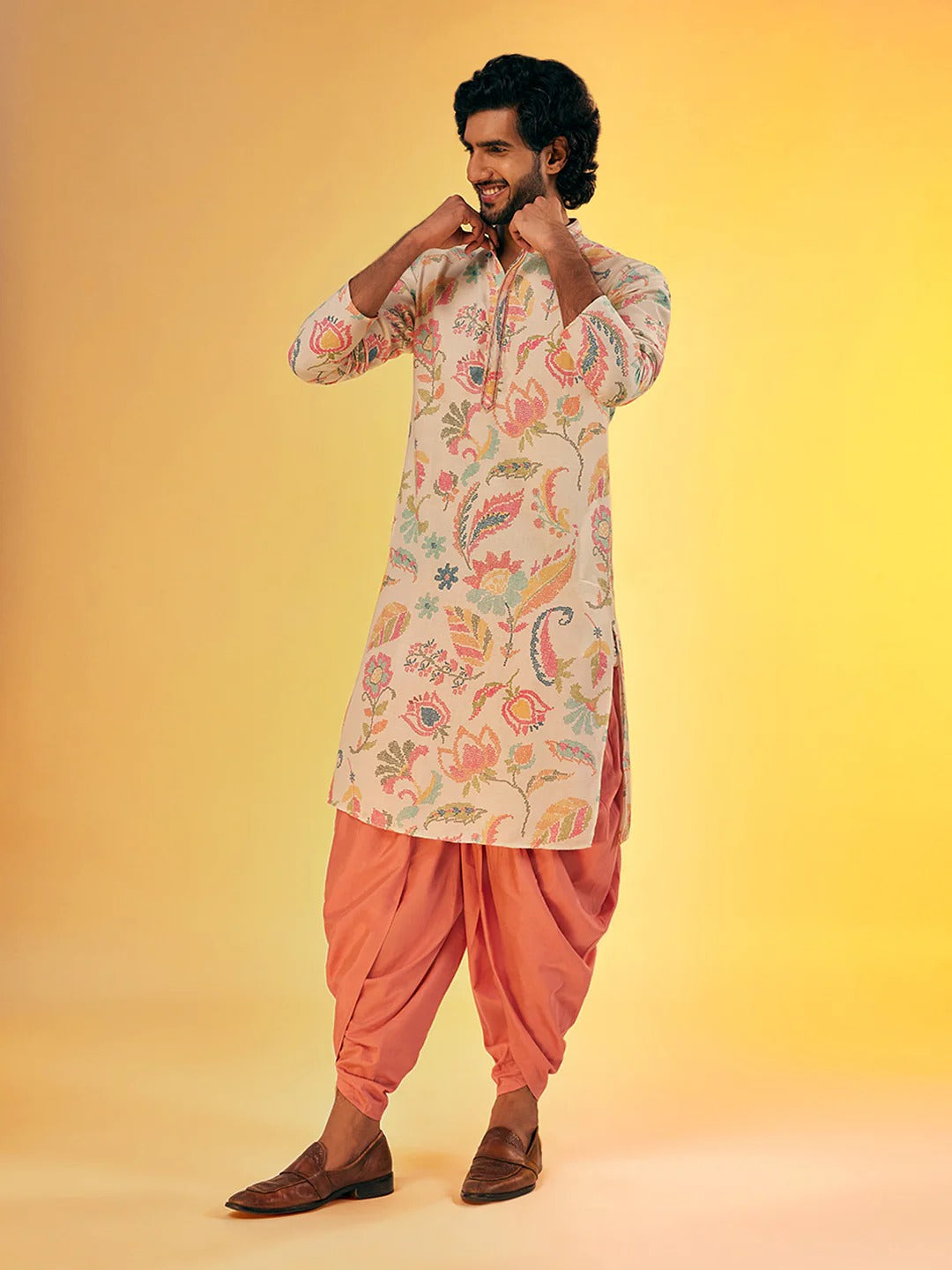 Men's Multi Haldi Kurta