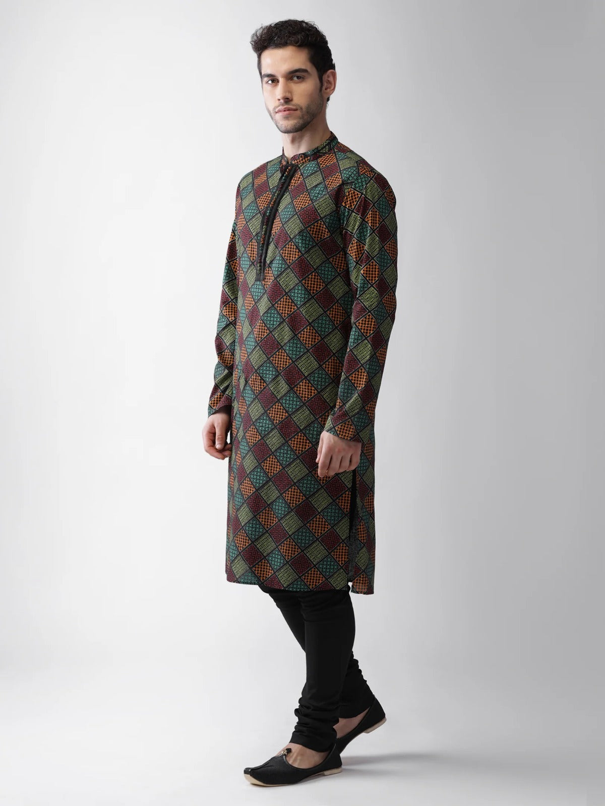 Trendy Multi Color Printed Kurta For Men