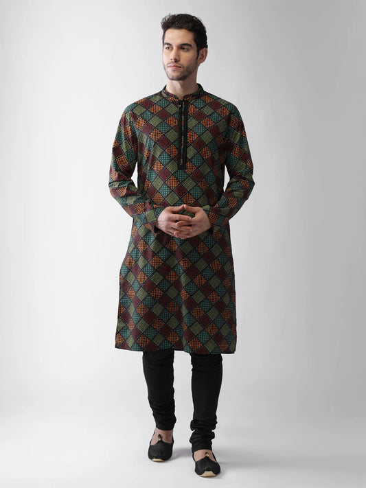 Trendy Multi Color Printed Kurta For Men